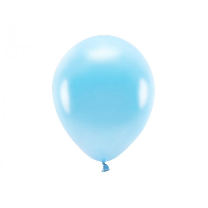 Balony Eco 30cm metalizowane, jasny niebieski (1 op. / 100 szt.)