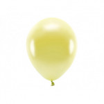 Balony Eco 30cm metalizowane, jasny żółty (1 op. / 10 szt.)