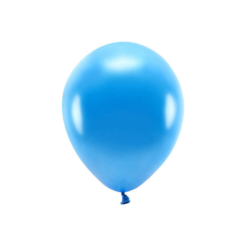 Balony Eco 30cm metalizowane, niebieski (1 op. / 10 szt.)