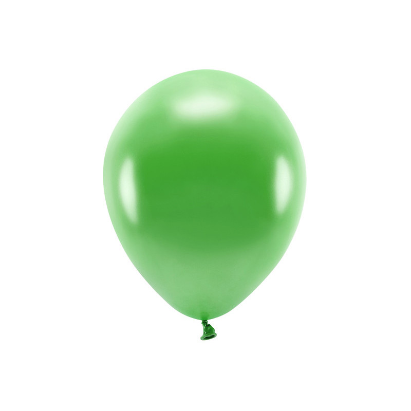 Balony Eco 30cm metalizowane, zielona trawa (1 op. / 10 szt.)