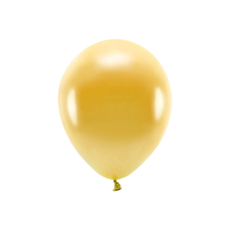 Balony Eco 30cm metalizowane, złoty (1 op. / 10 szt.)