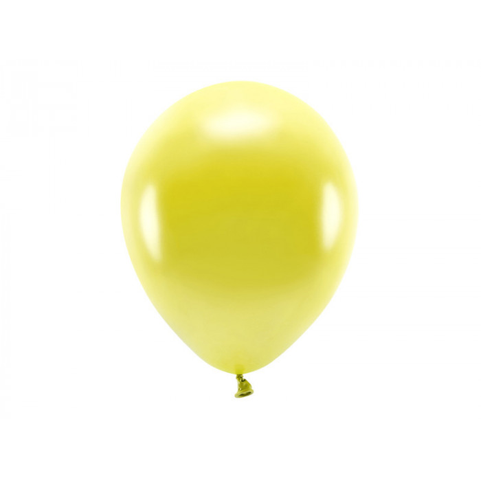 Balony Eco 30cm metalizowane, żółty (1 op. / 100 szt.)