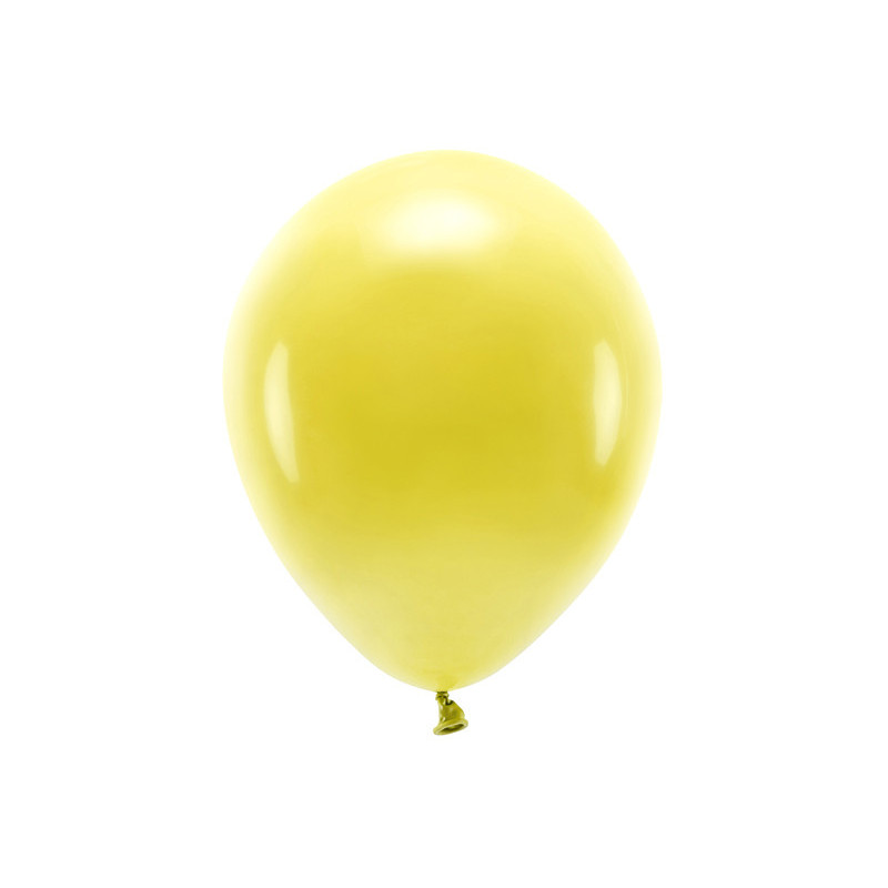 Balony Eco 30cm pastelowe, ciemny żółty (1 op. / 100 szt.)