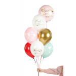 Balony 30 cm, Love you mom, mix (1 op. / 6 szt.)