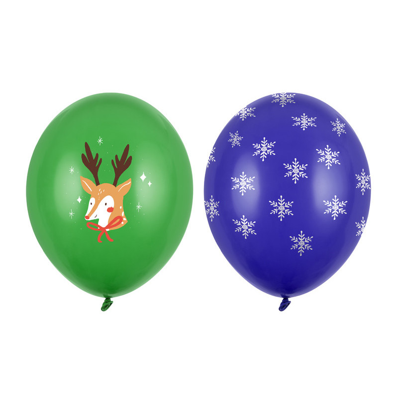 Balony 30 cm, Merry Christmas, mix (1 op. / 50 szt.)