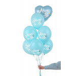 Balony 30 cm, Mom to Be, Pastel Light Blue (1 op. / 6 szt.)