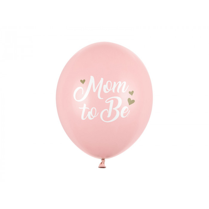 Balony 30 cm, Mom to Be, Pastel Pale Pink (1 op. / 6 szt.)