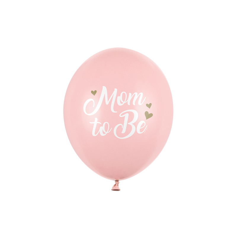 Balony 30 cm, Mom to Be, Pastel Pale Pink (1 op. / 6 szt.)