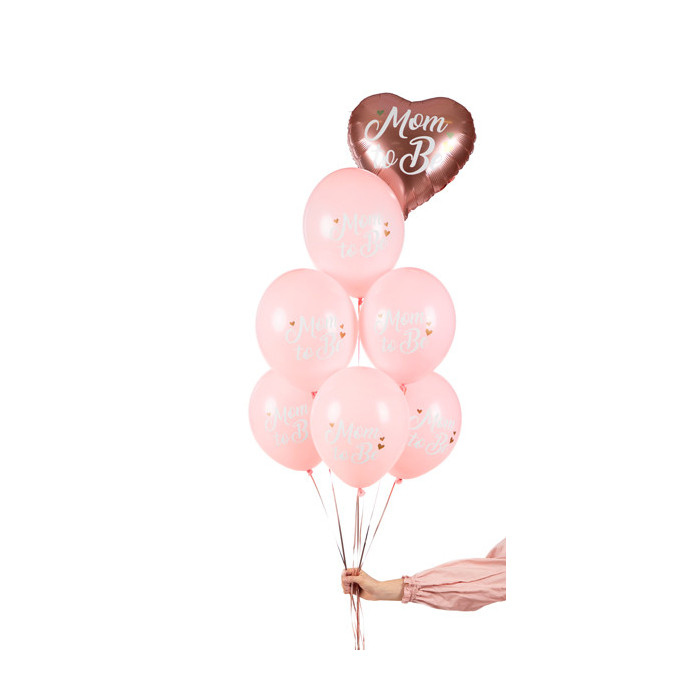 Balony 30 cm, Mom to Be, Pastel Pale Pink (1 op. / 6 szt.)