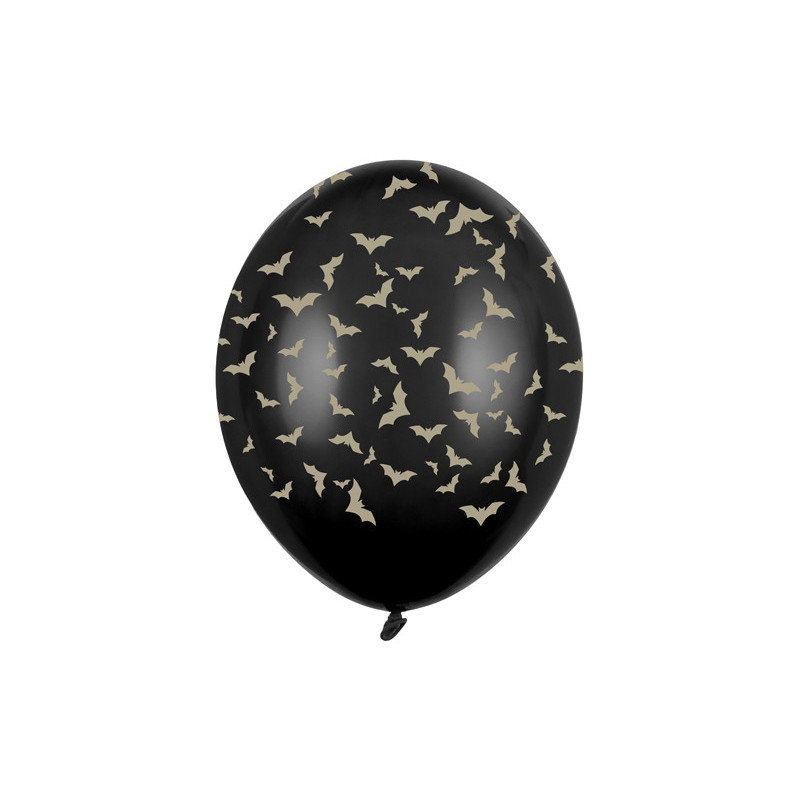 Balony 30 cm, Nietoperze, Pastel Black (1 op. / 50 szt.)