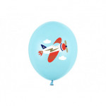 Balony 30 cm, Samolot, Pastel Light Blue (1 op. / 50 szt.)