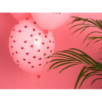 Balony 30 cm, Serca, Pastel Baby Pink (1 op. / 6 szt.)