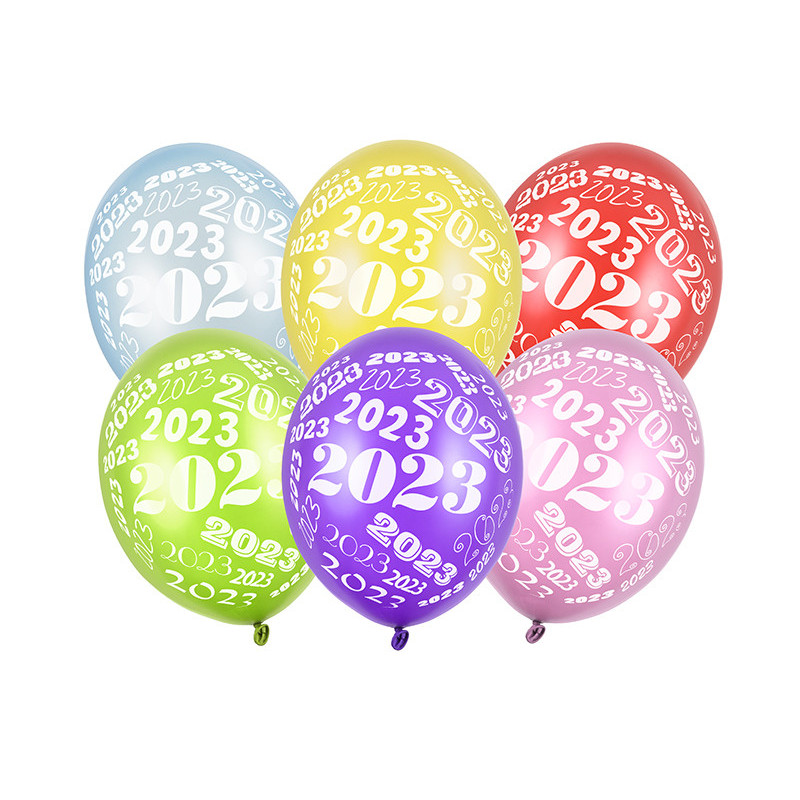 Balony 30cm, 2023, Metallic mix (1 op. / 6 szt.)