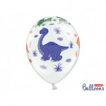 Balony 30cm, Dinozaury, Pastel Pure White (1 op. / 50 szt.)