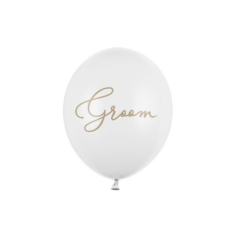 Balony 30cm, Groom, Pastel Pure White (1 op. / 50 szt.)