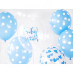 Balony 30cm, Kropki, Pastel Baby Blue (1 op. / 50 szt.)