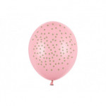 Balony 30cm, Kropki, Pastel Baby Pink (1 op. / 50 szt.)