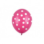 Balony 30cm, Kropki, Pastel Hot Pink (1 op. / 50 szt.)