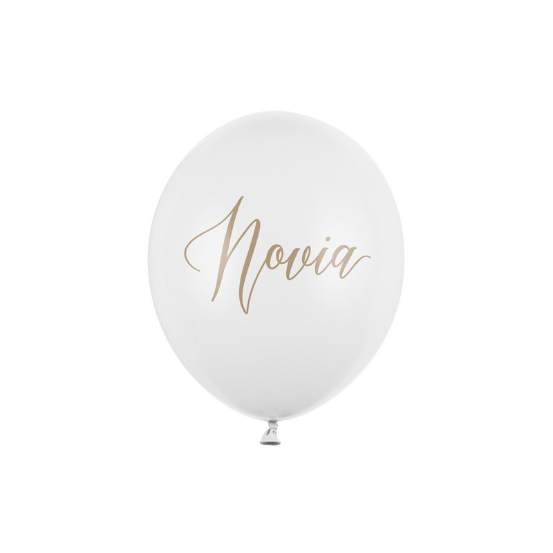 Balony 30cm, Novia, Pastel Pure White (1 op. / 50 szt.)